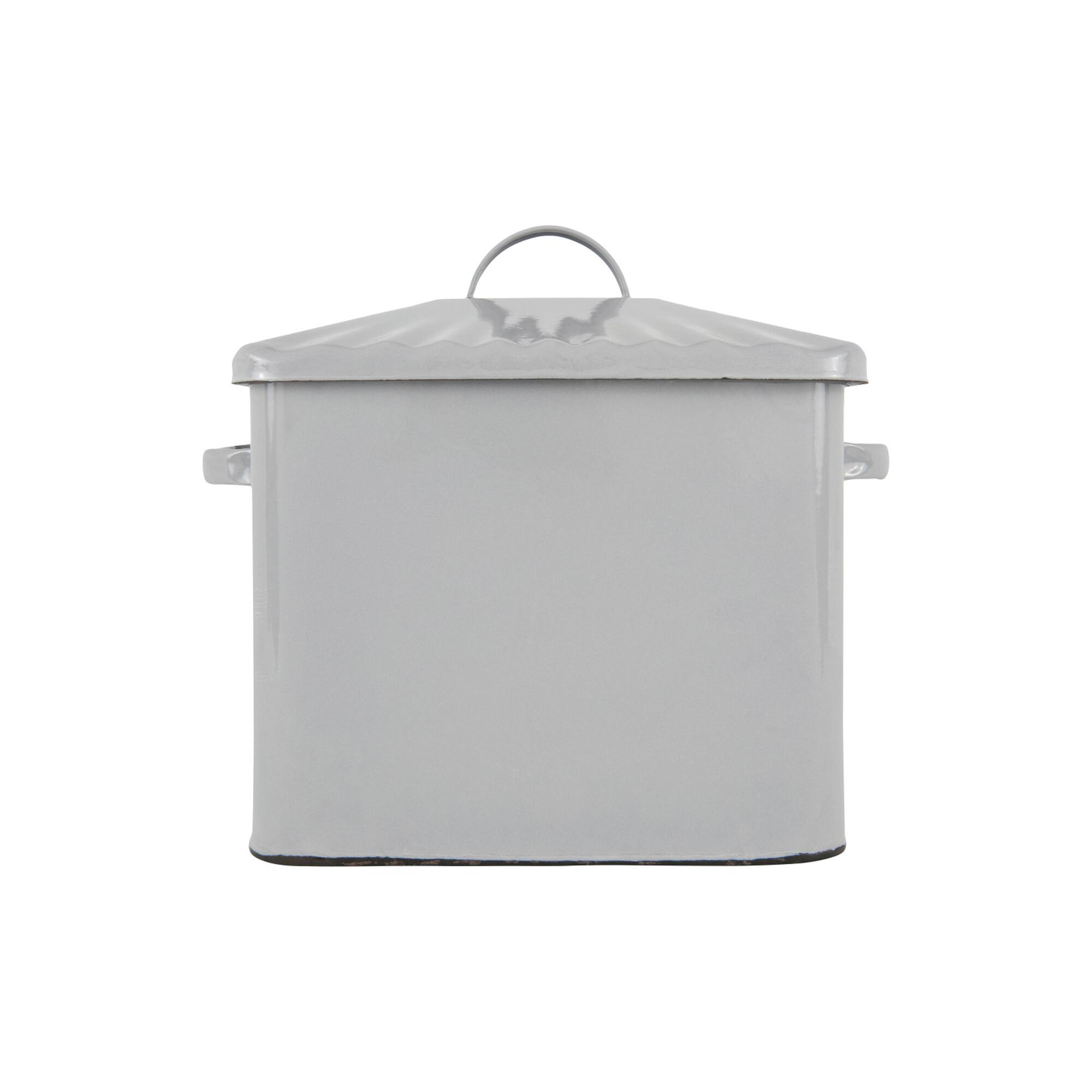 Hello Honey® Enameled Metal Distressed "BREAD" Box with Lid